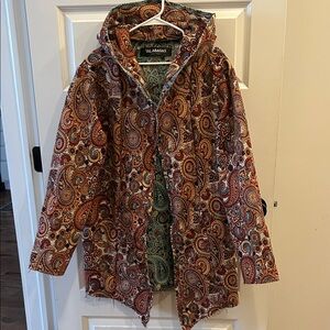 Blanket Trench Hooded Jacket Paisley Valabasas Large